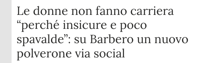 In margine a Barbero, al confidence gap e agli intollerabili femminicidi