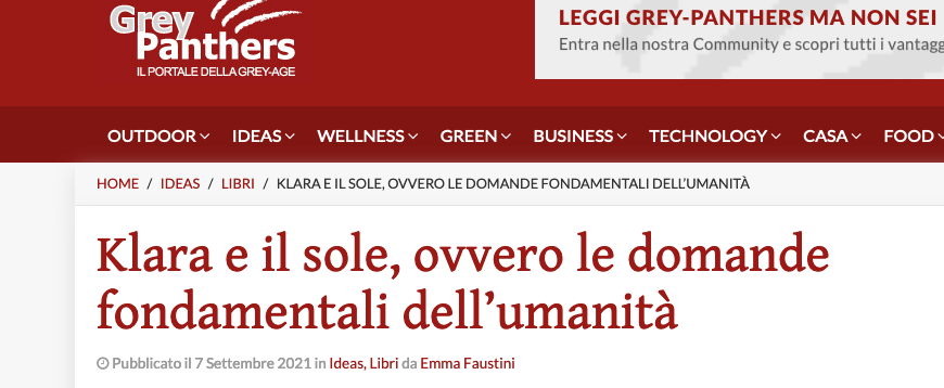 Klara e il sole, di Kazuo&nbsp;Ishiguro