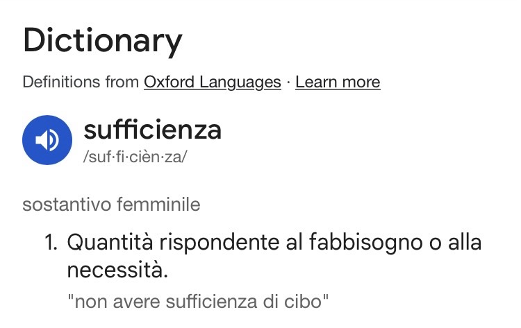 E se la sufficienza fosse&nbsp;sufficiente?